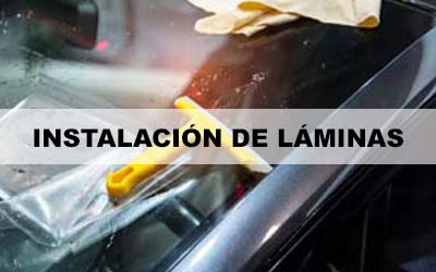 Instalación de láminas para vidrio